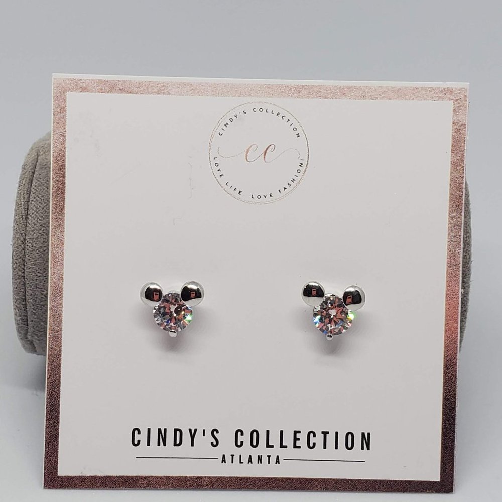 Silver Color Mickey Earrings